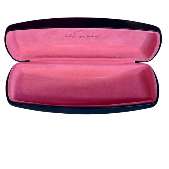 Baby Phat Hard Shell Eye Glass Case Hinged Black and Pink - Picture 2 of 4